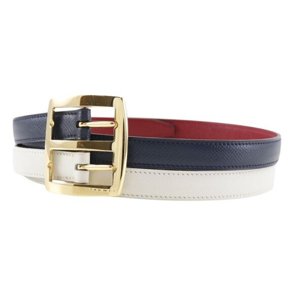Hermes Reversible Courchevel Swift Blue Indigo Rouge Vif 0 Belt main image 8